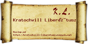 Kratochvill Liberátusz névjegykártya